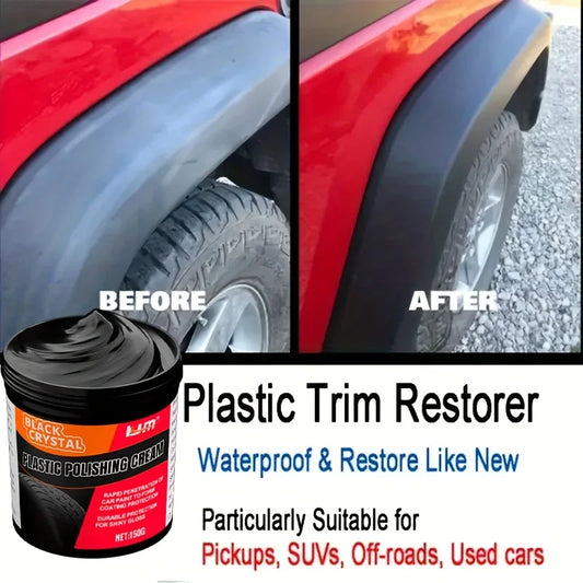 Southbound's Plastic & Rubber Repair Paste - Black Crystal Polish for Car Scratches, Tire Shine & Interior Renewal, Anti-Aging & Fade Re