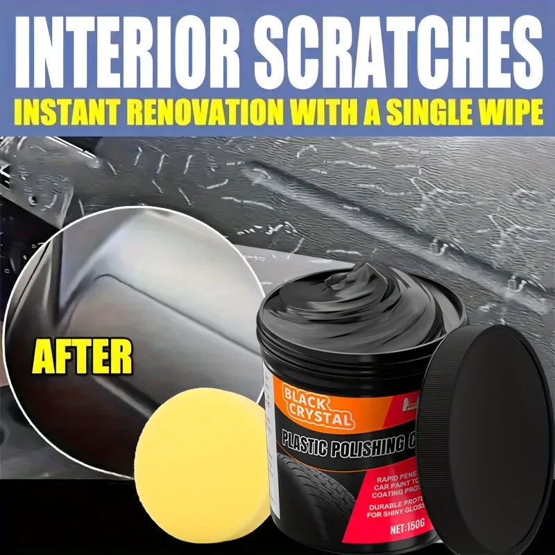 Southbound's Plastic & Rubber Repair Paste - Black Crystal Polish for Car Scratches, Tire Shine & Interior Renewal, Anti-Aging & Fade Re